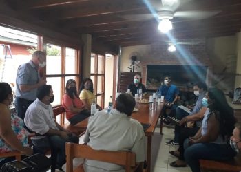 Autoridades del Gobierno Provincial junto a los Presidentes de Foros de Seguridad